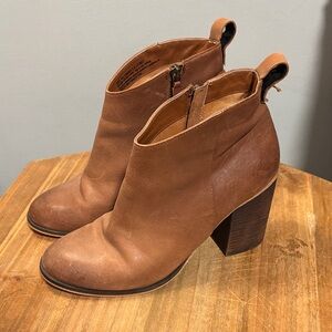 BP Lance Block Heel Leather Bootie